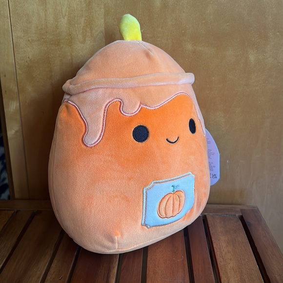 *CROSS LIST* NWT 8” Misha the Pumpkin Scented Candle Squishmallows Halloween - Picture 5 of 6